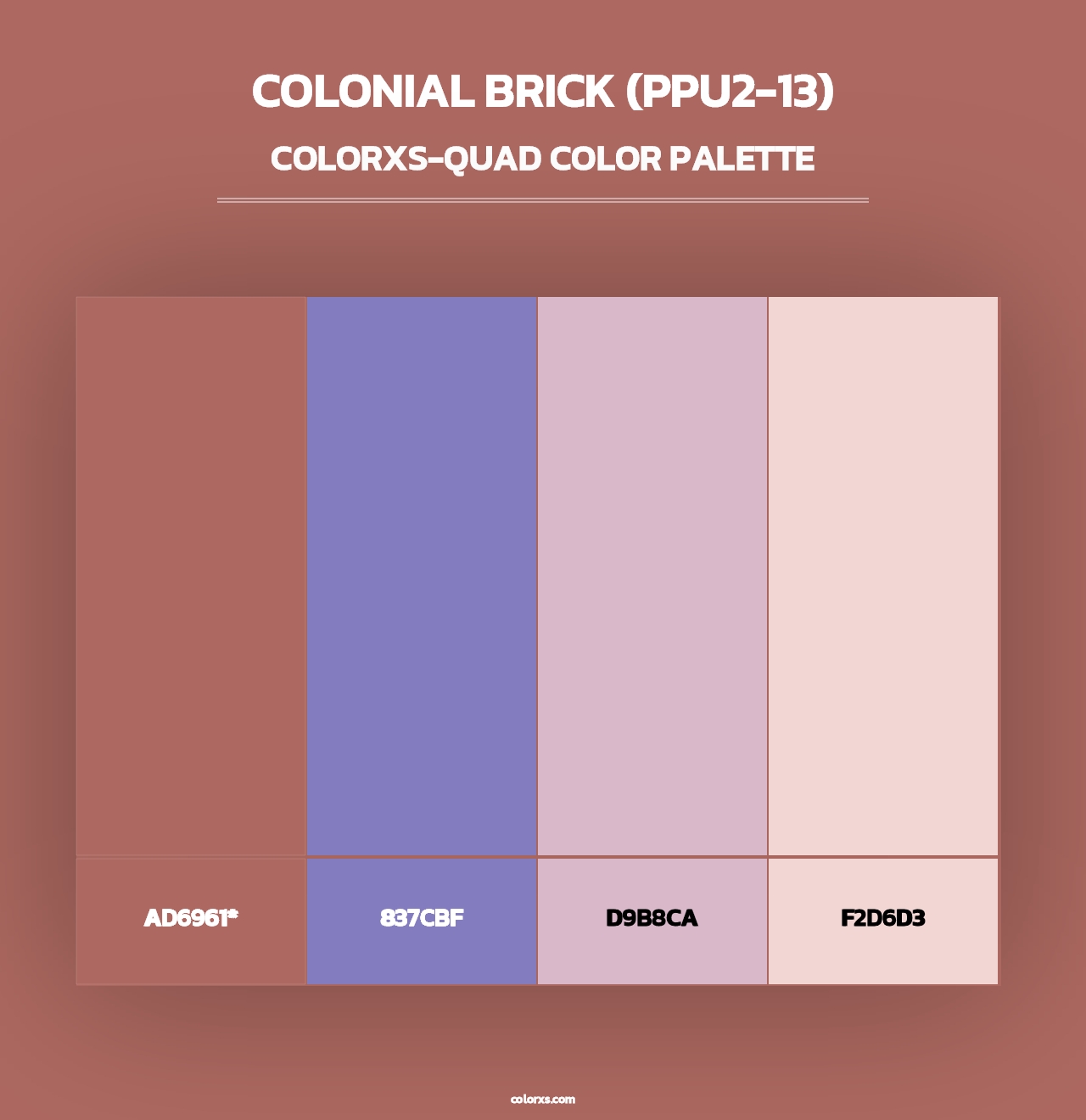 Colonial Brick (PPU2-13) - Colorxs Quad Palette