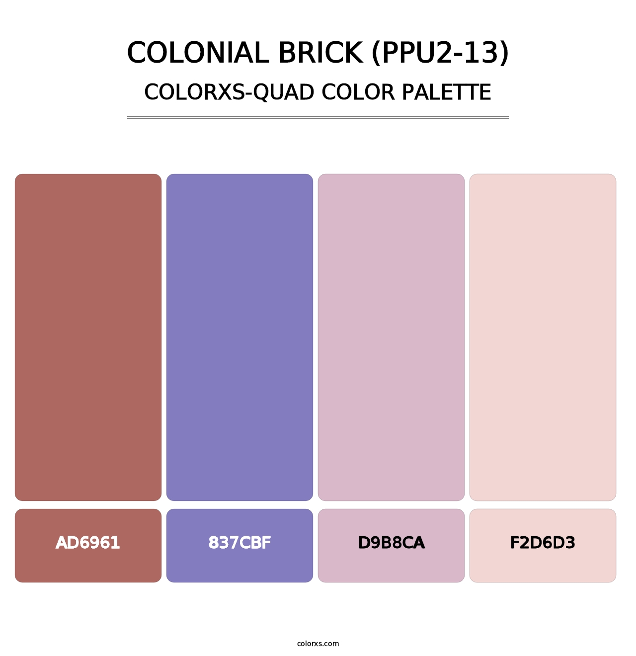 Colonial Brick (PPU2-13) - Colorxs Quad Palette