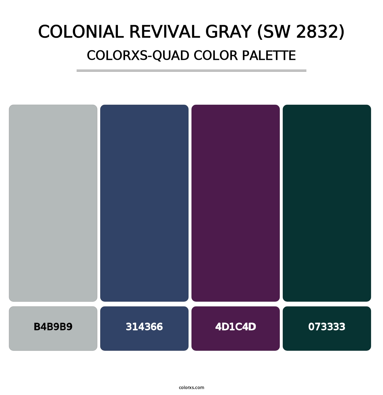 Colonial Revival Gray (SW 2832) - Colorxs Quad Palette