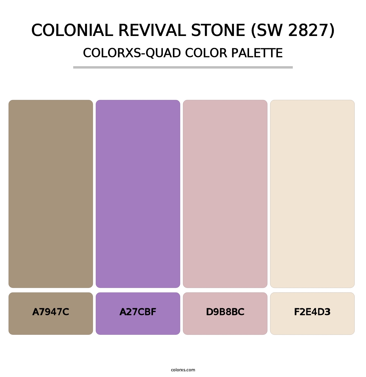 Colonial Revival Stone (SW 2827) - Colorxs Quad Palette