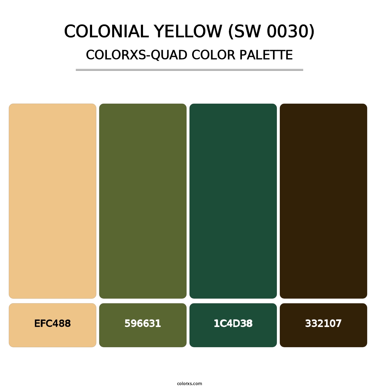 Colonial Yellow (SW 0030) - Colorxs Quad Palette