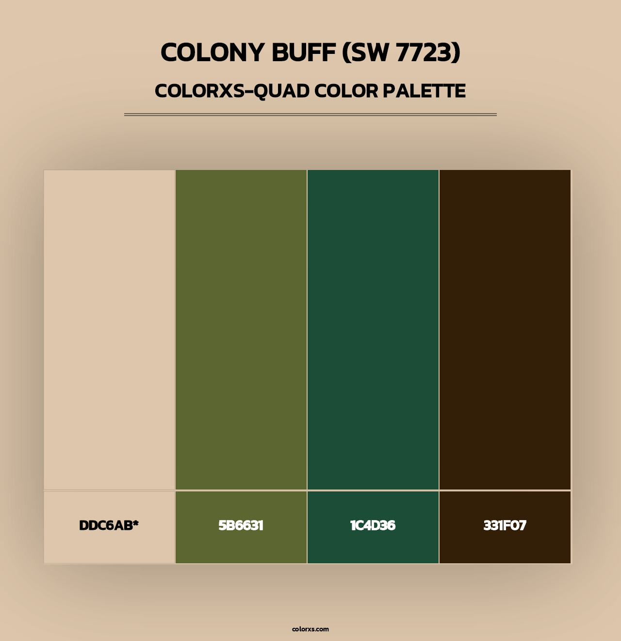 Colony Buff (SW 7723) - Colorxs Quad Palette