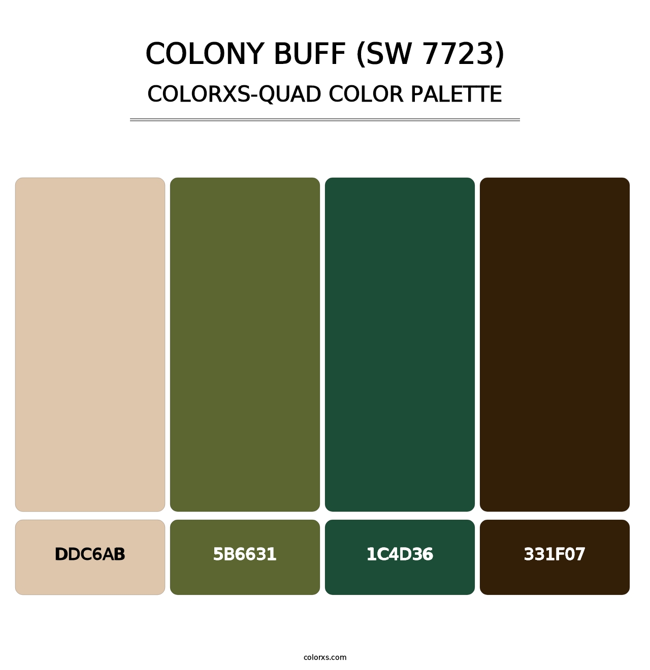 Colony Buff (SW 7723) - Colorxs Quad Palette