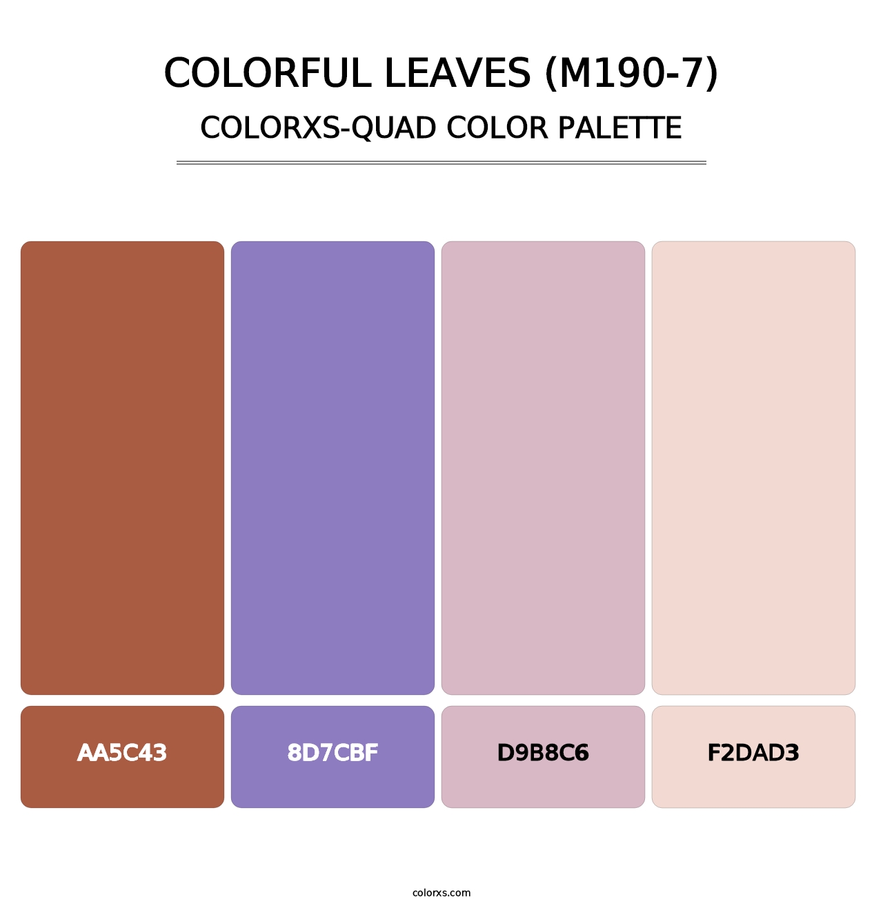 Colorful Leaves (M190-7) - Colorxs Quad Palette