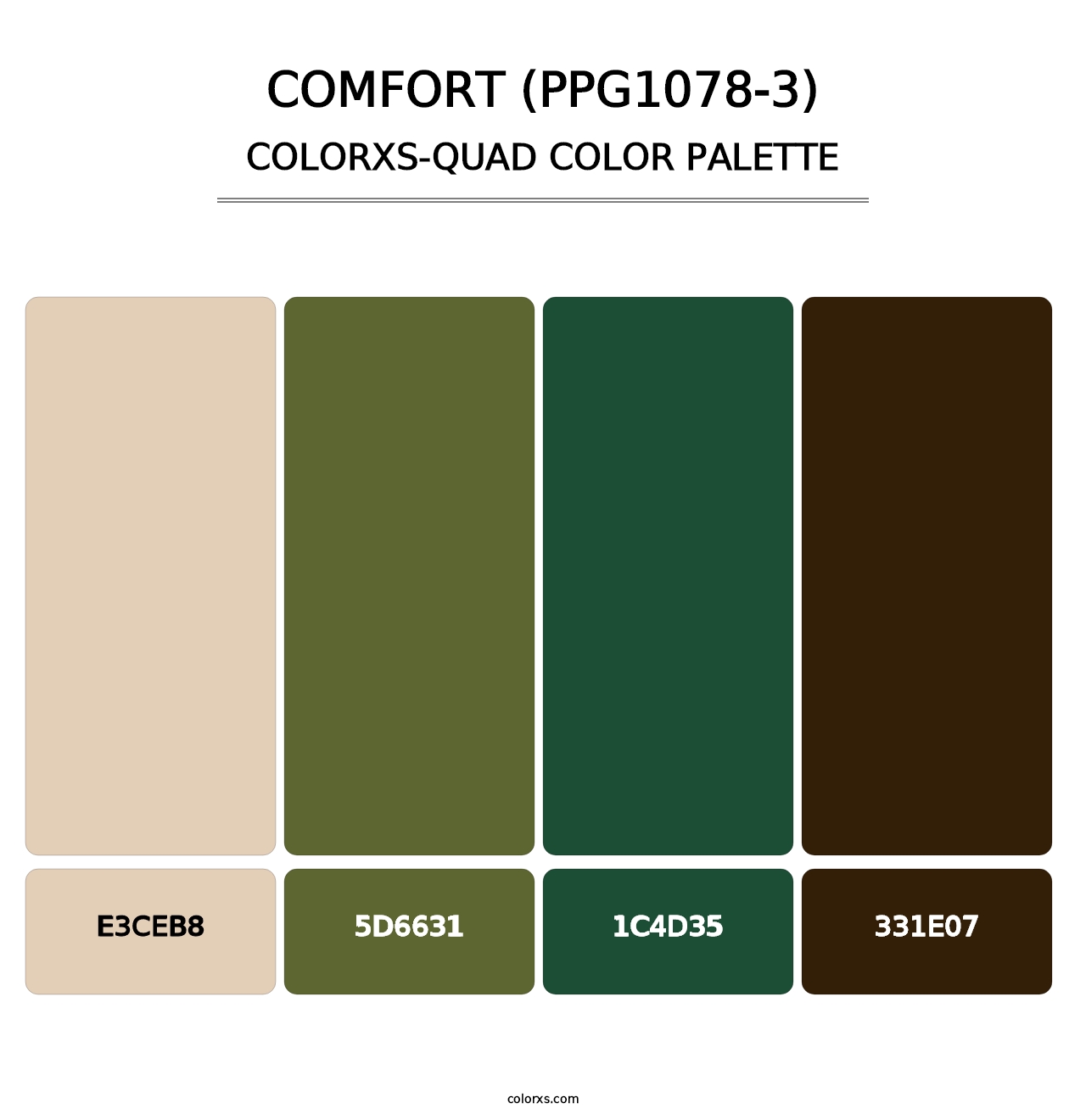 Comfort (PPG1078-3) - Colorxs Quad Palette