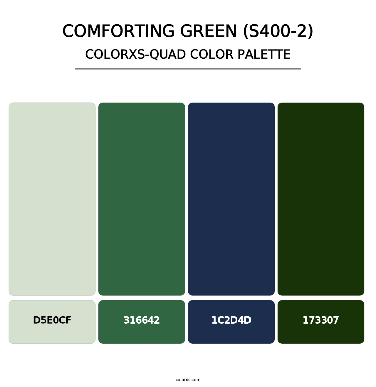 Comforting Green (S400-2) - Colorxs Quad Palette