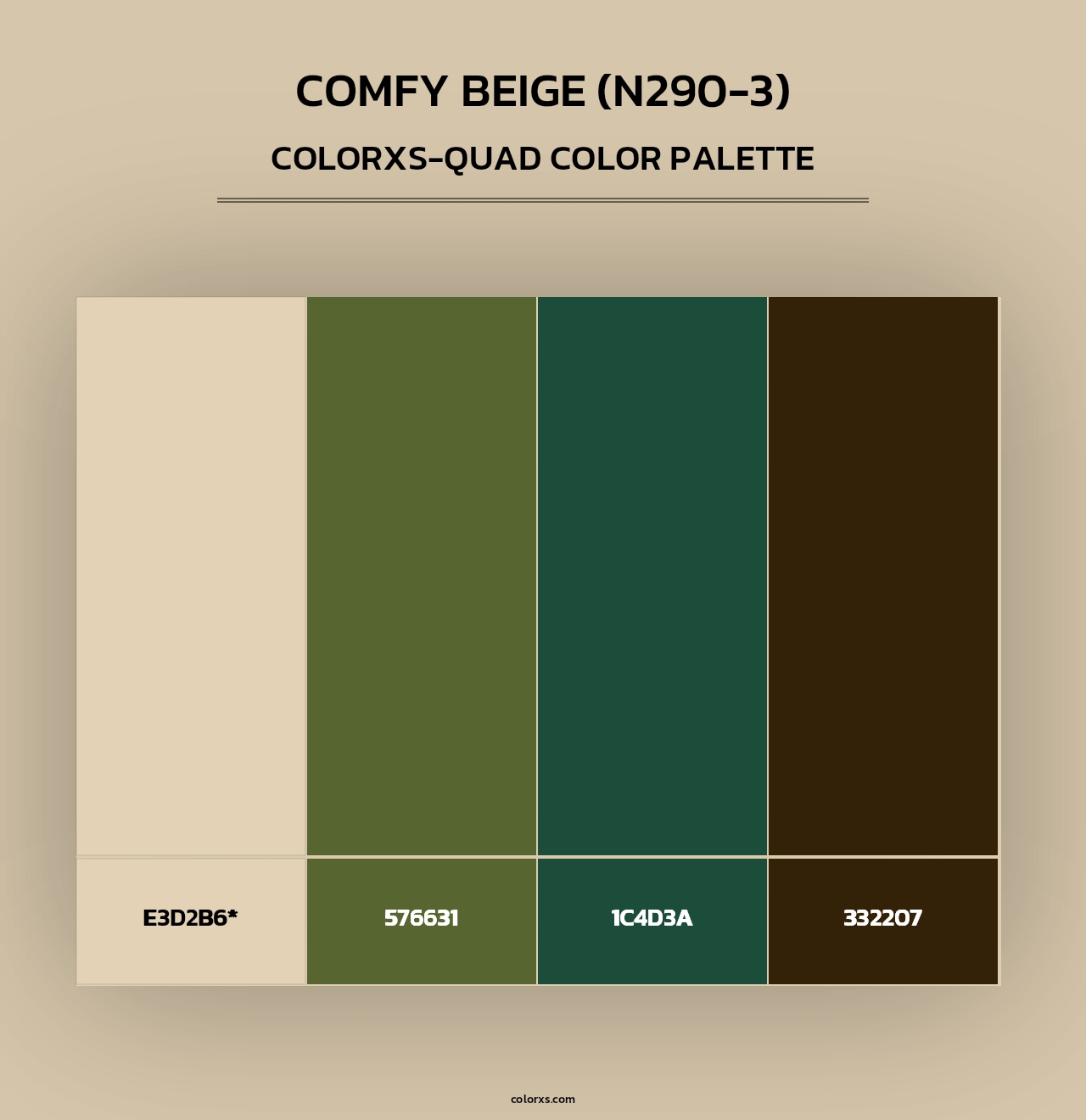 Comfy Beige (N290-3) - Colorxs Quad Palette