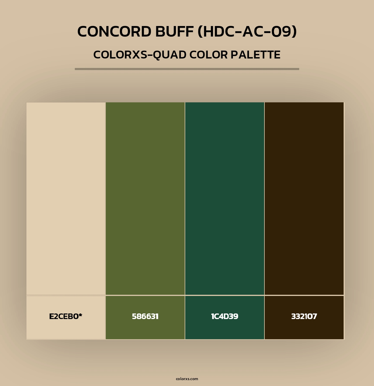 Concord Buff (HDC-AC-09) - Colorxs Quad Palette