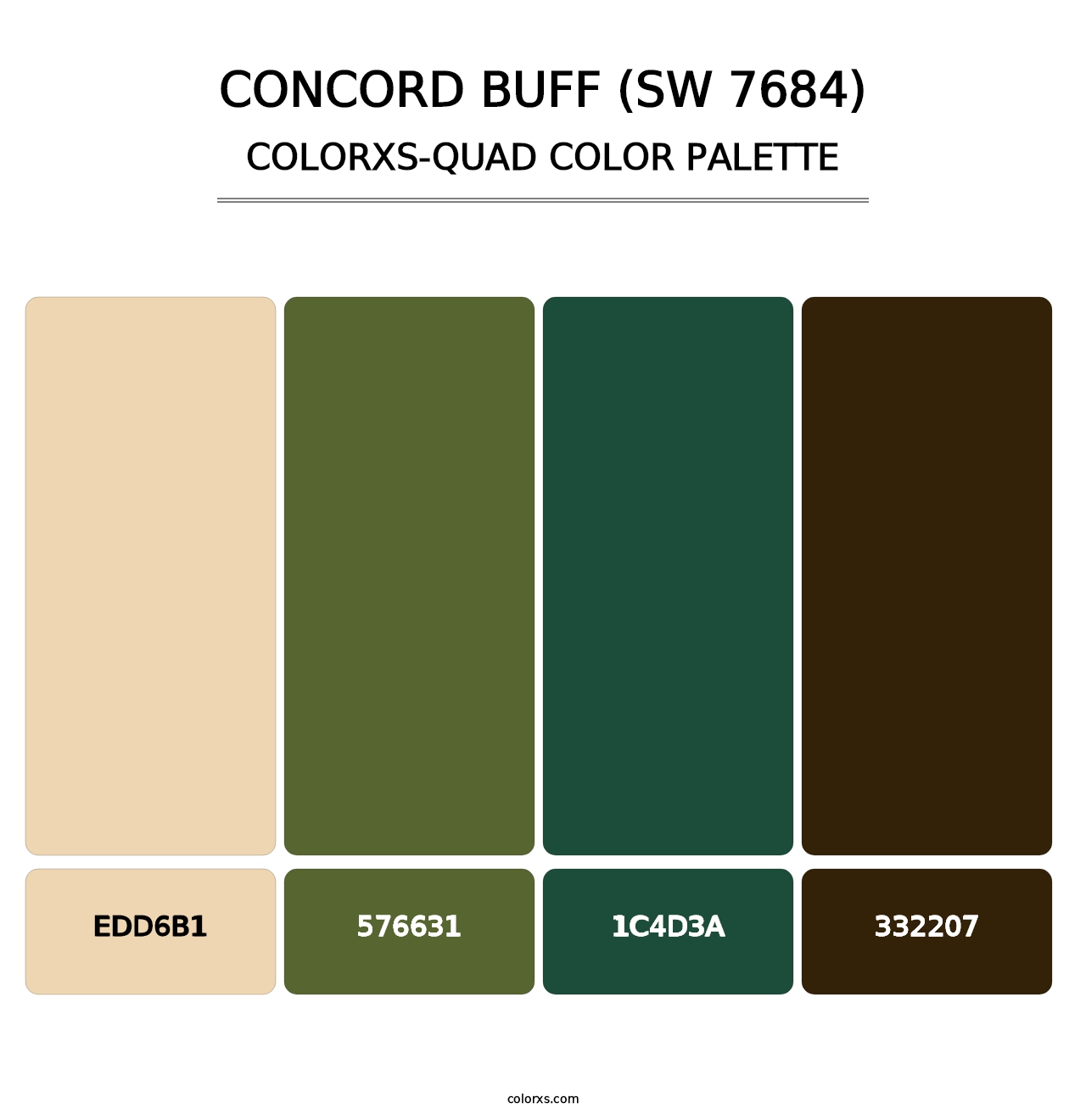 Concord Buff (SW 7684) - Colorxs Quad Palette