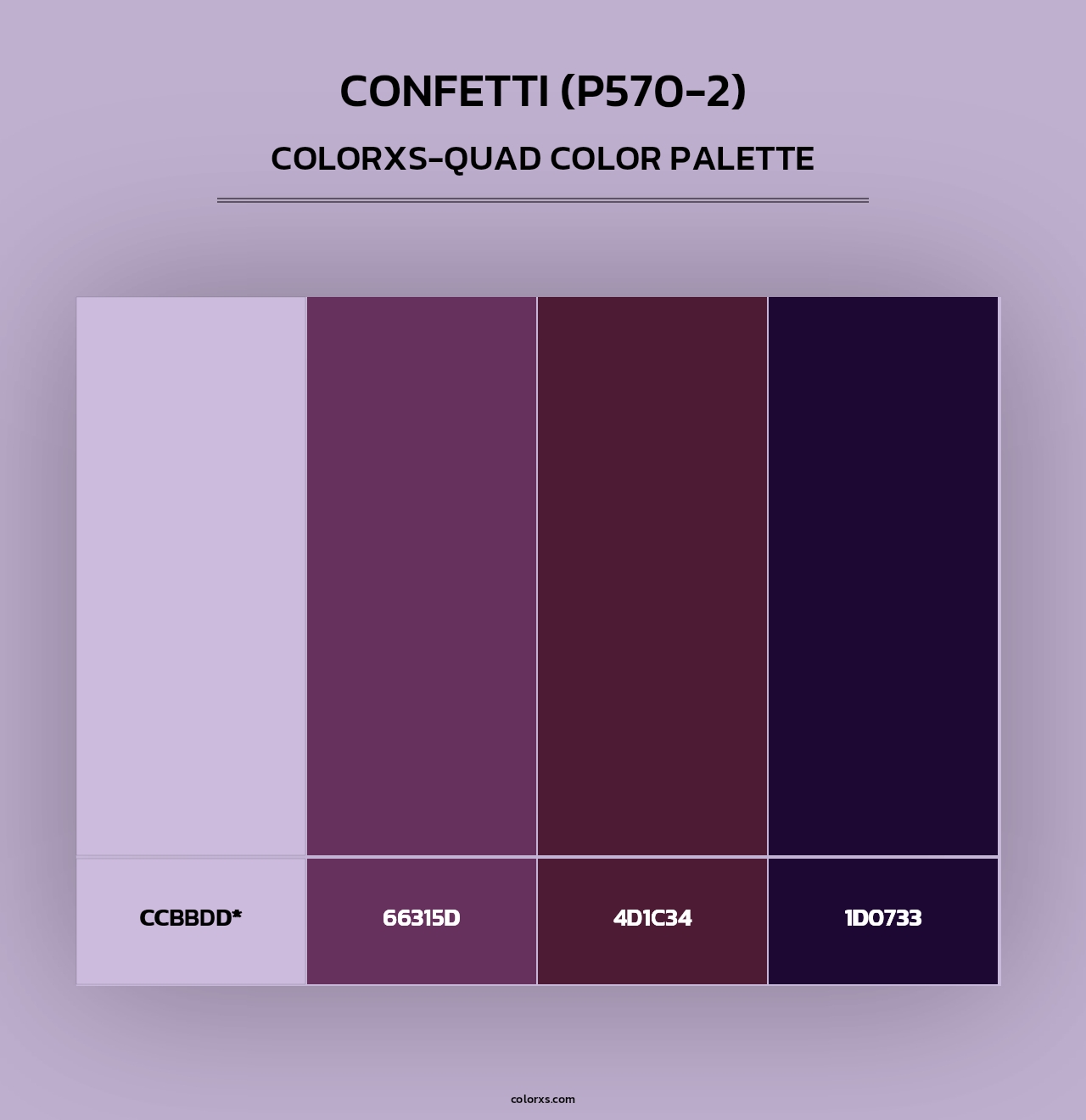 Confetti (P570-2) - Colorxs Quad Palette
