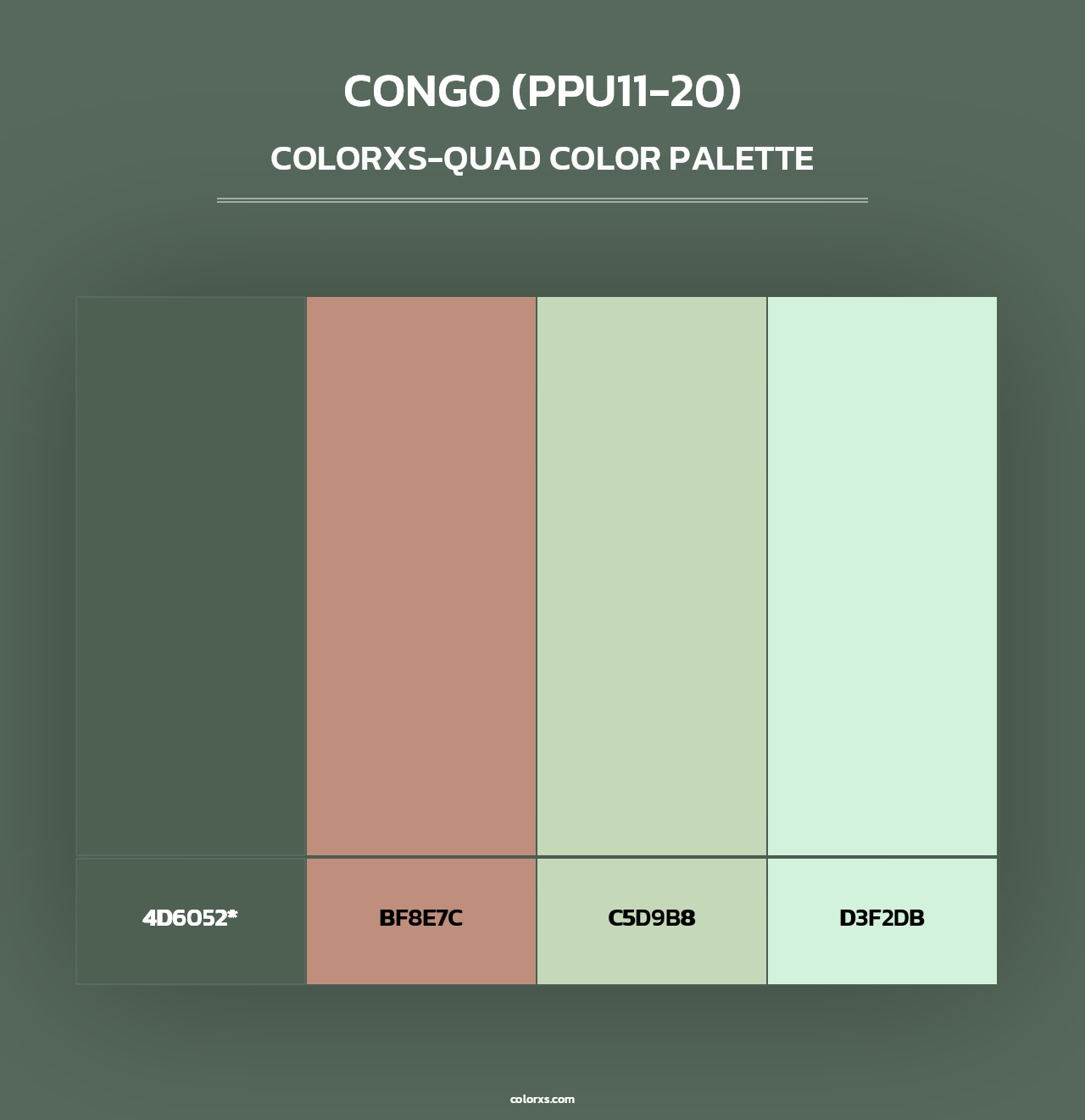 Congo (PPU11-20) - Colorxs Quad Palette