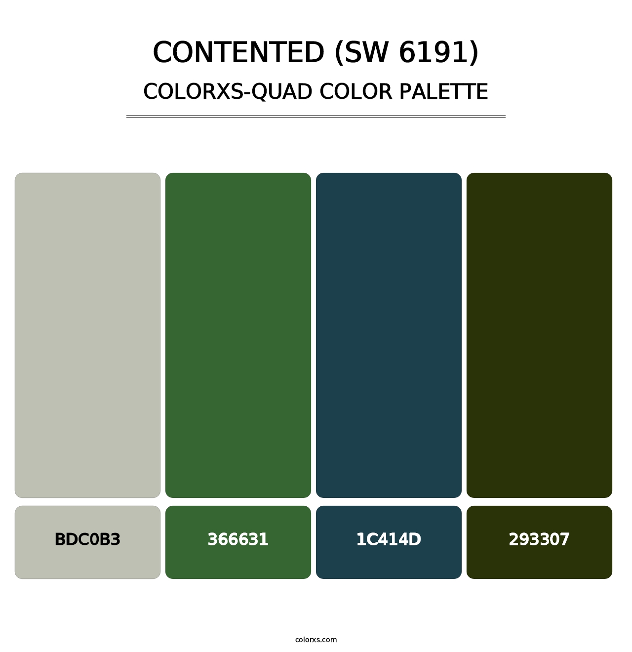 Contented (SW 6191) - Colorxs Quad Palette
