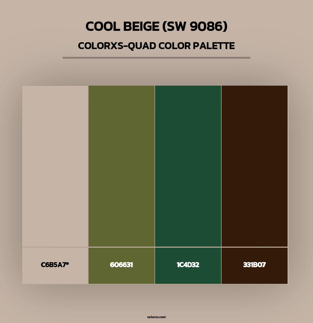 Cool Beige (SW 9086) - Colorxs Quad Palette