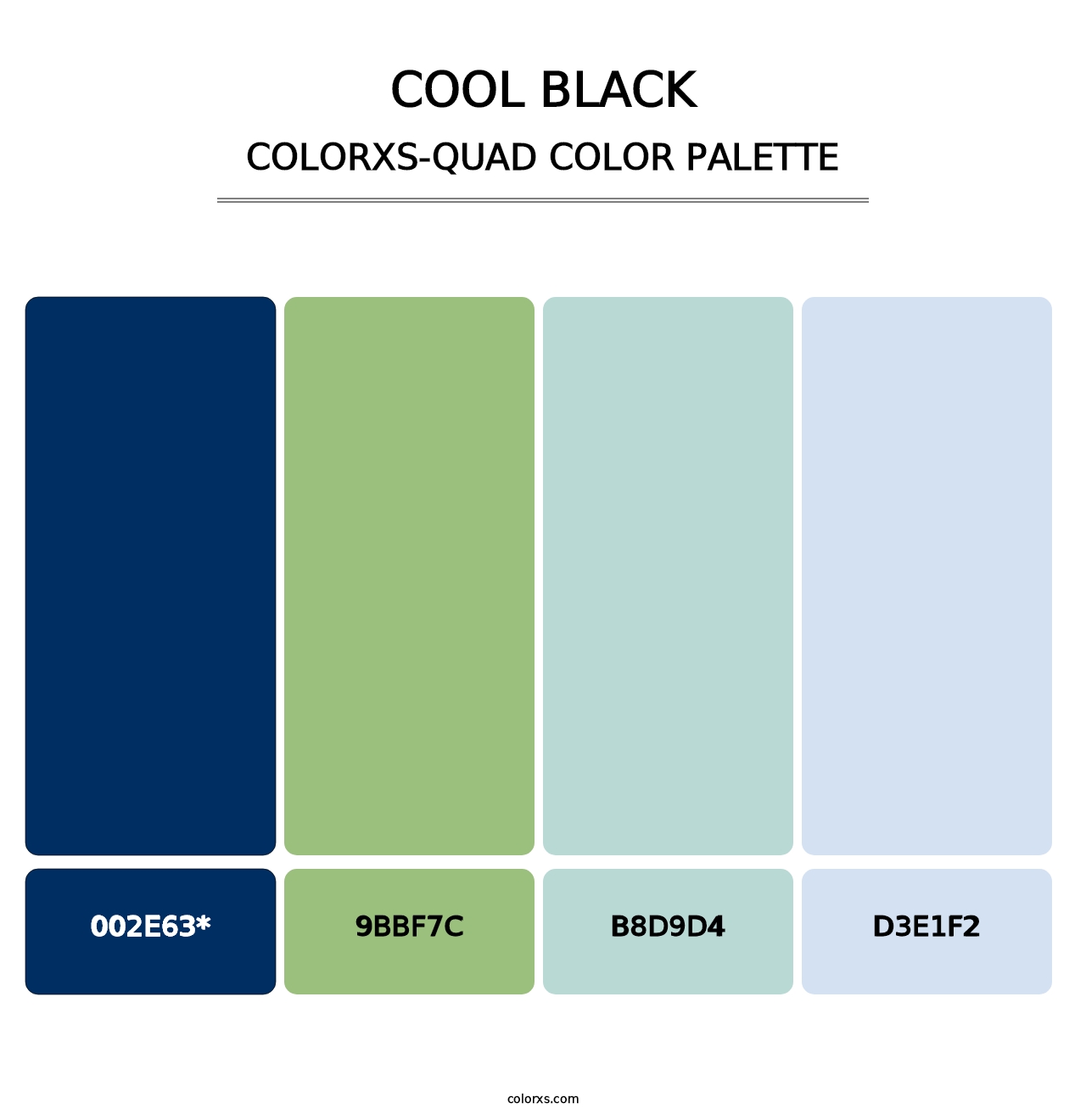 Cool Black - Colorxs Quad Palette