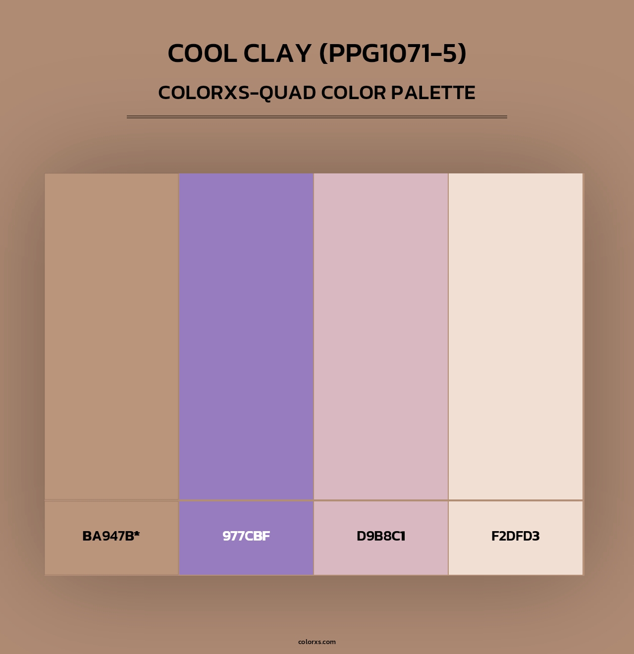 Cool Clay (PPG1071-5) - Colorxs Quad Palette