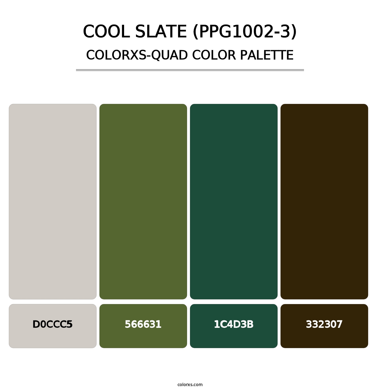 Cool Slate (PPG1002-3) - Colorxs Quad Palette