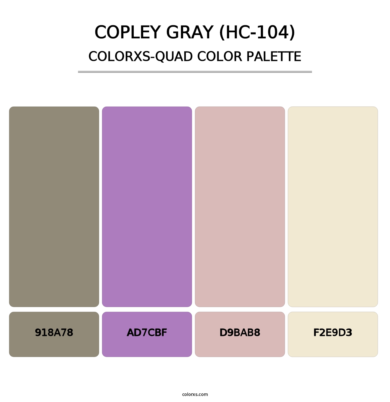 Copley Gray (HC-104) - Colorxs Quad Palette