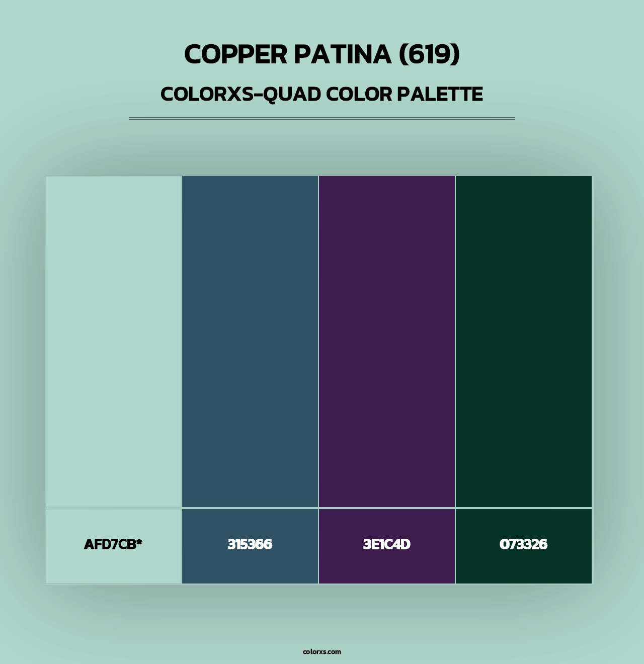 Copper Patina (619) - Colorxs Quad Palette