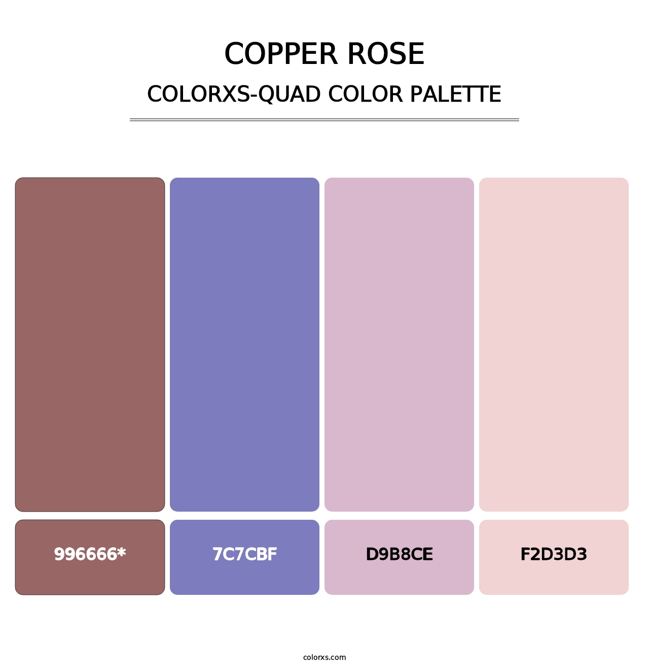 Copper rose - Colorxs Quad Palette