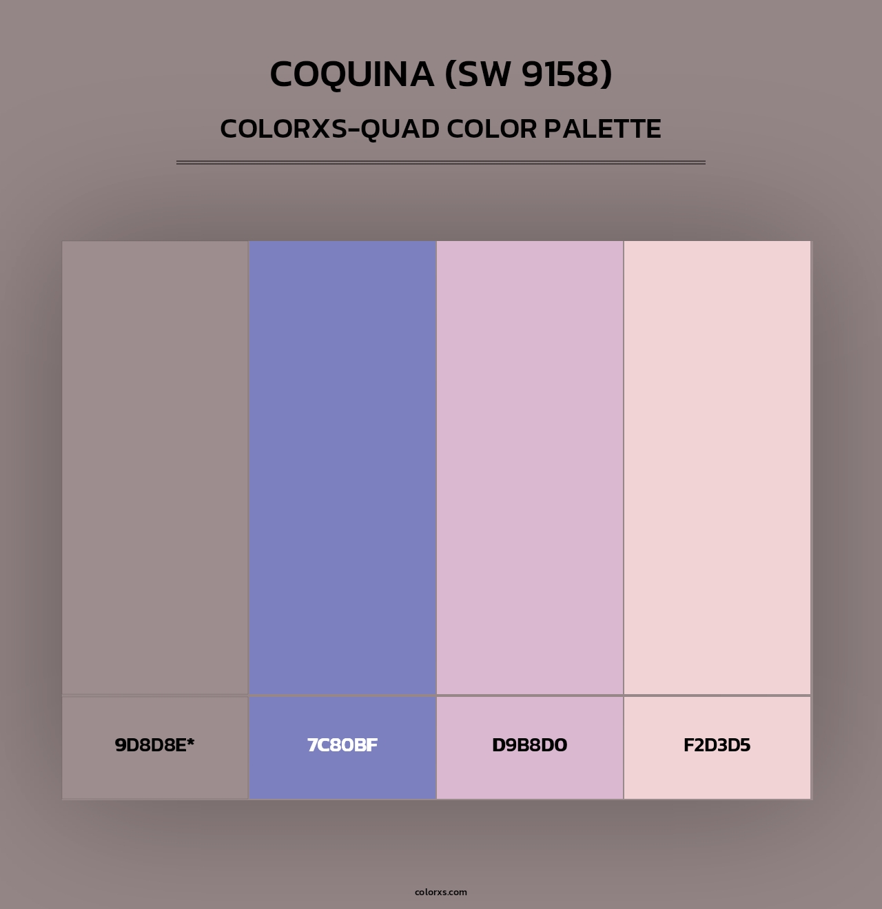 Coquina (SW 9158) - Colorxs Quad Palette