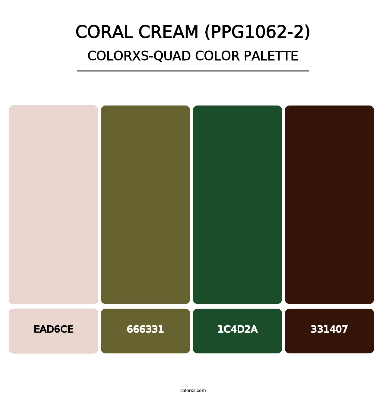 Coral Cream (PPG1062-2) - Colorxs Quad Palette