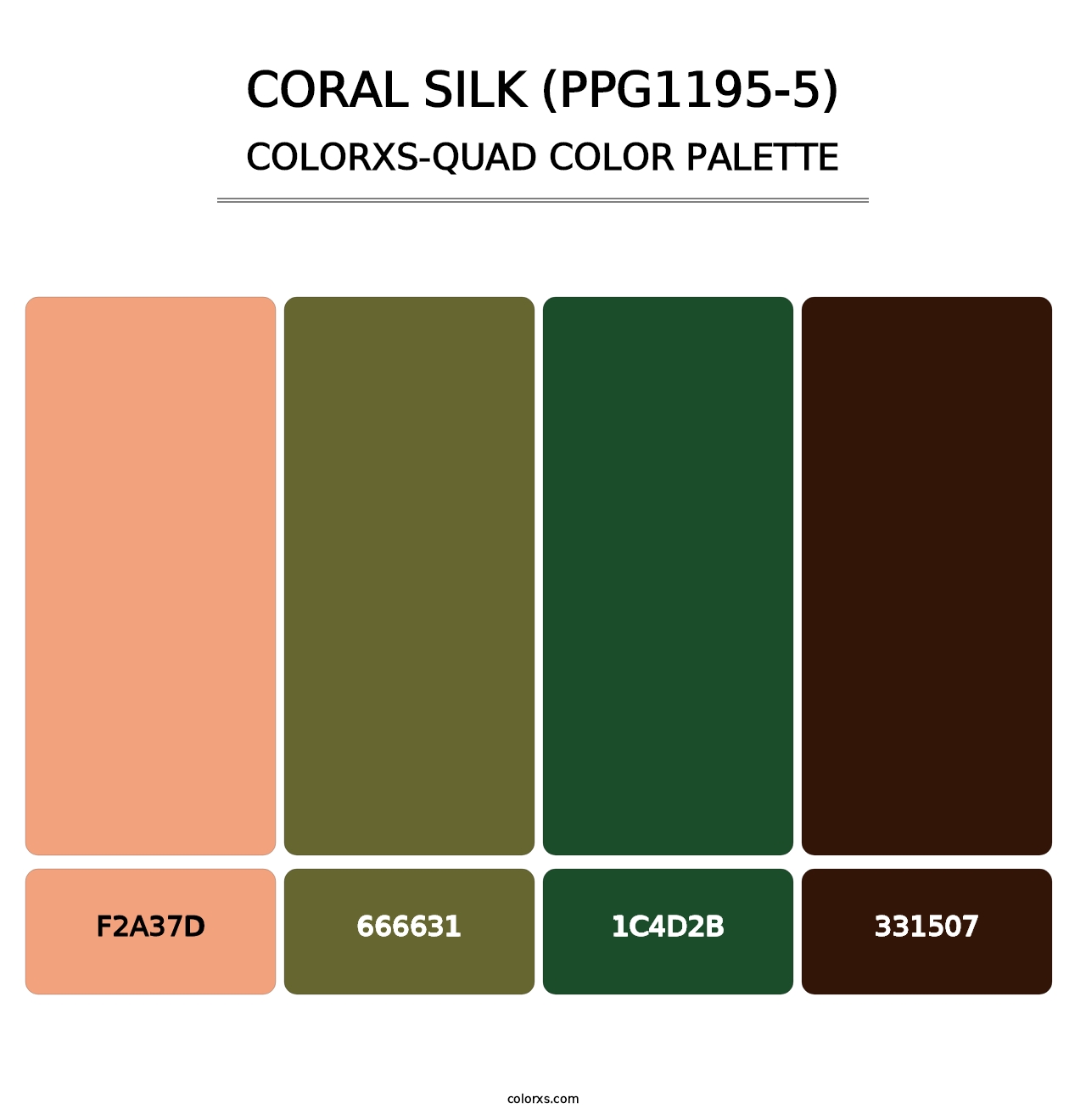 Coral Silk (PPG1195-5) - Colorxs Quad Palette