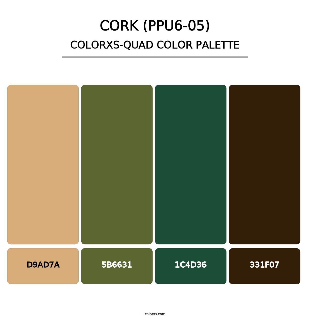 Cork (PPU6-05) - Colorxs Quad Palette