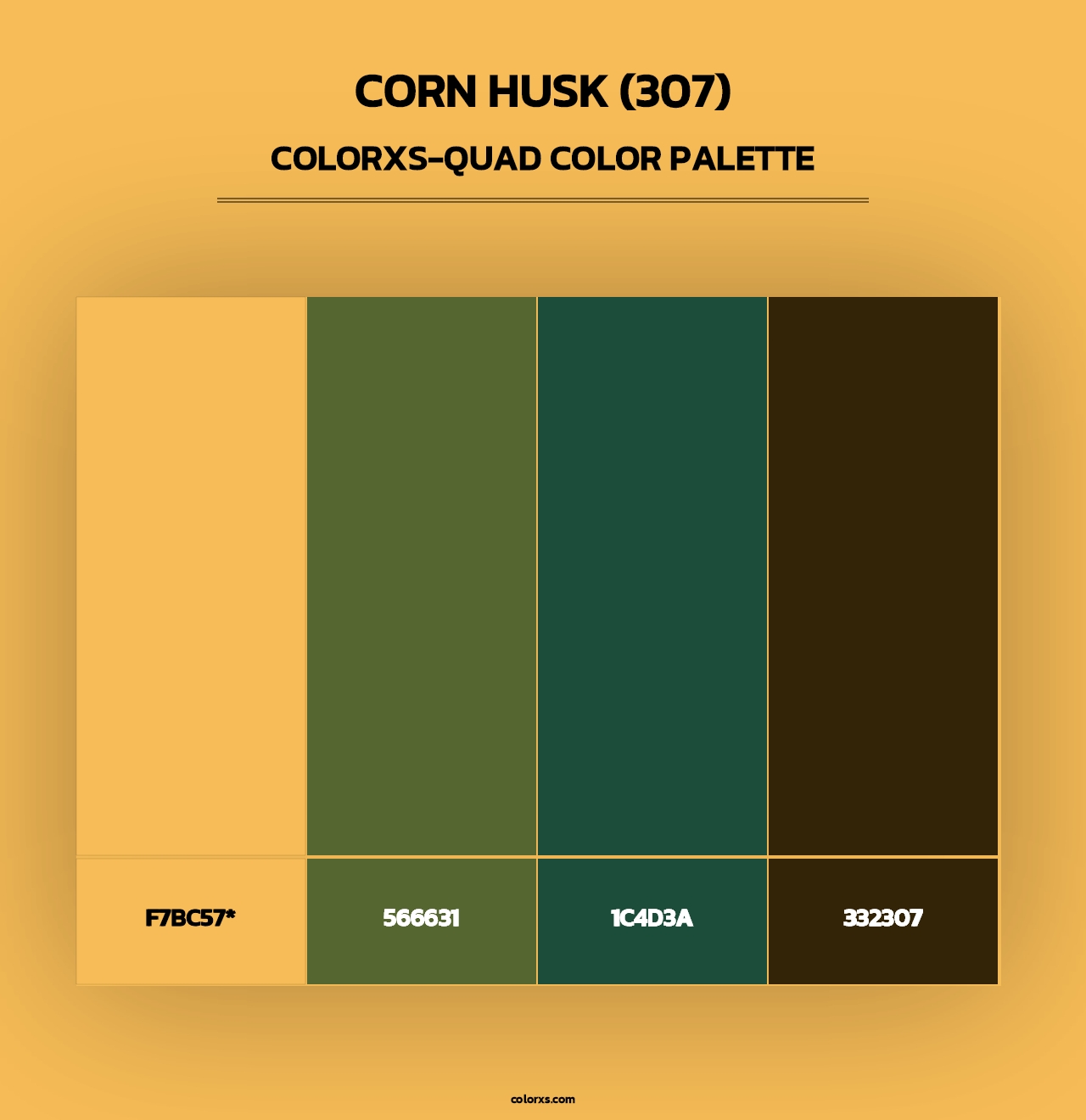 Corn Husk (307) - Colorxs Quad Palette