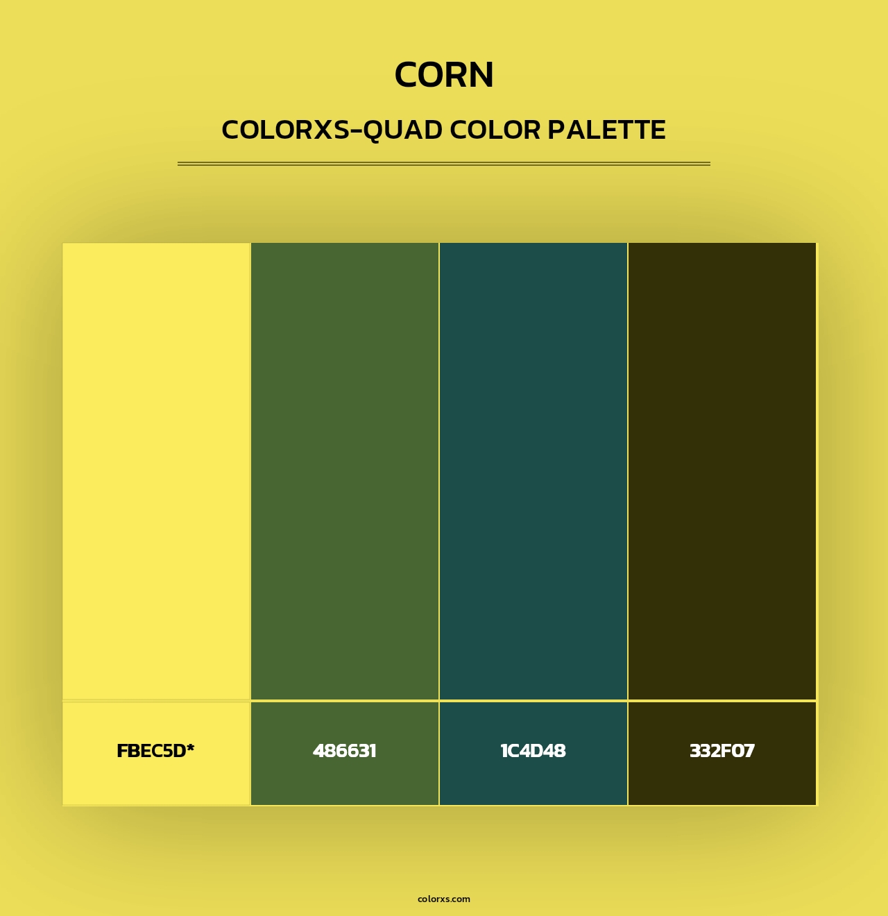 Corn - Colorxs Quad Palette