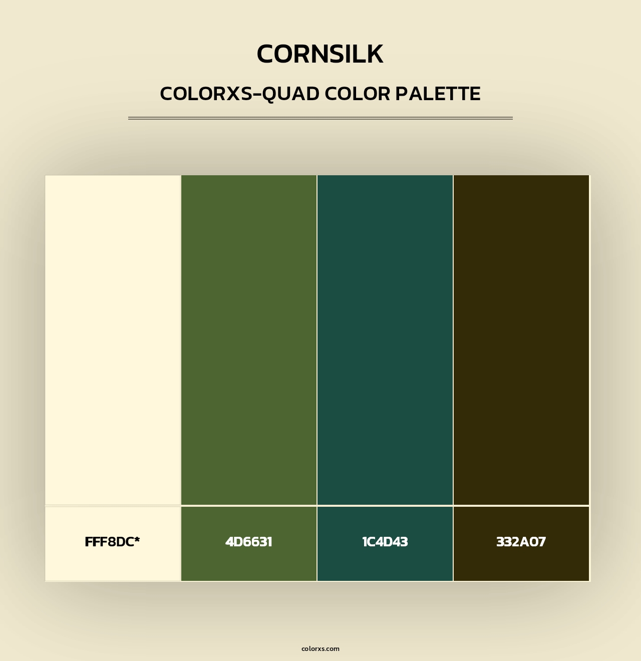 Cornsilk - Colorxs Quad Palette