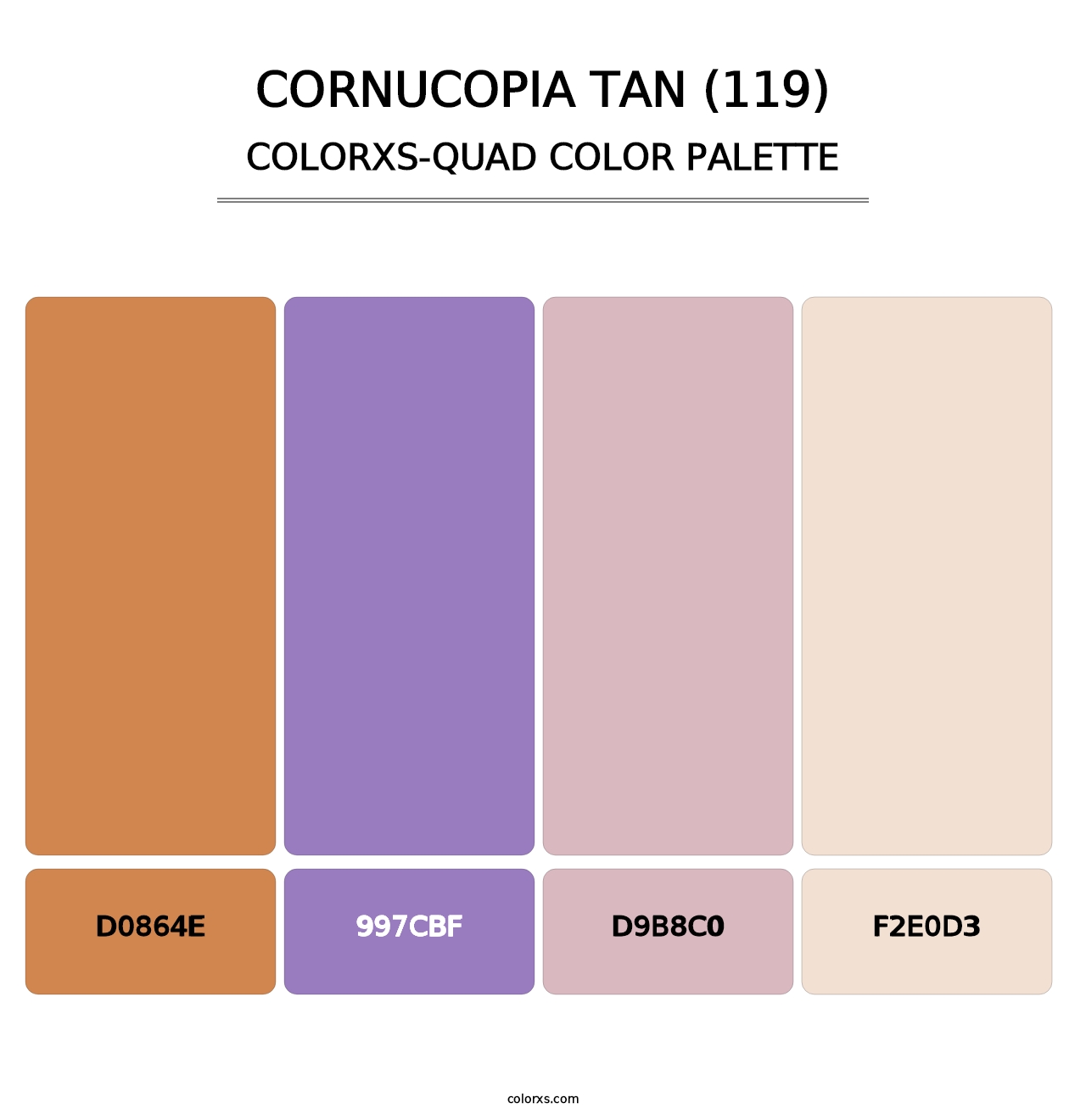 Cornucopia Tan (119) - Colorxs Quad Palette
