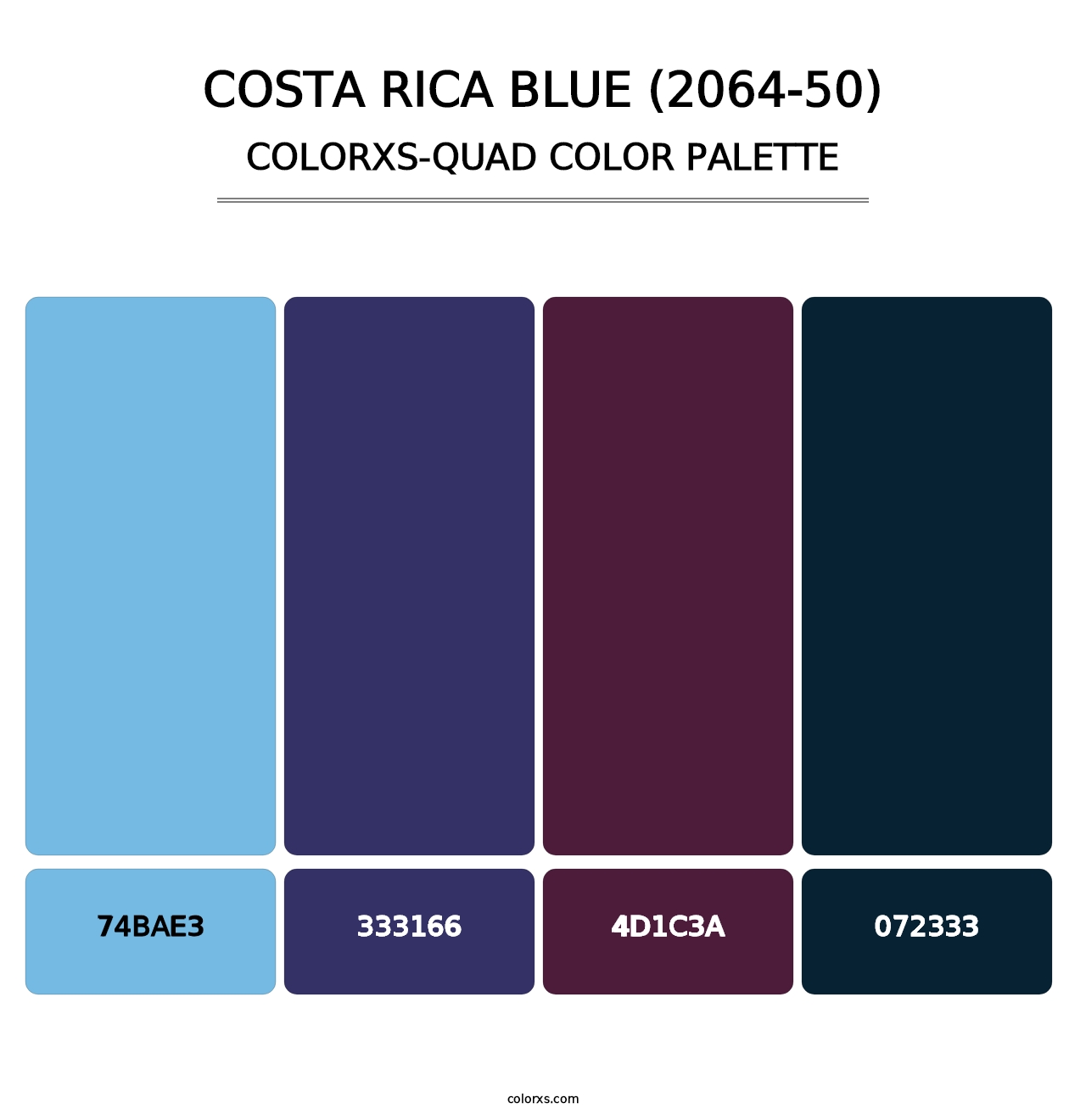 Costa Rica Blue (2064-50) - Colorxs Quad Palette