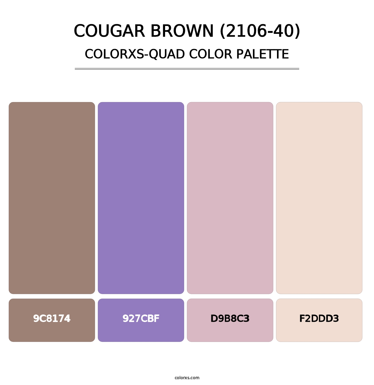 Cougar Brown (2106-40) - Colorxs Quad Palette