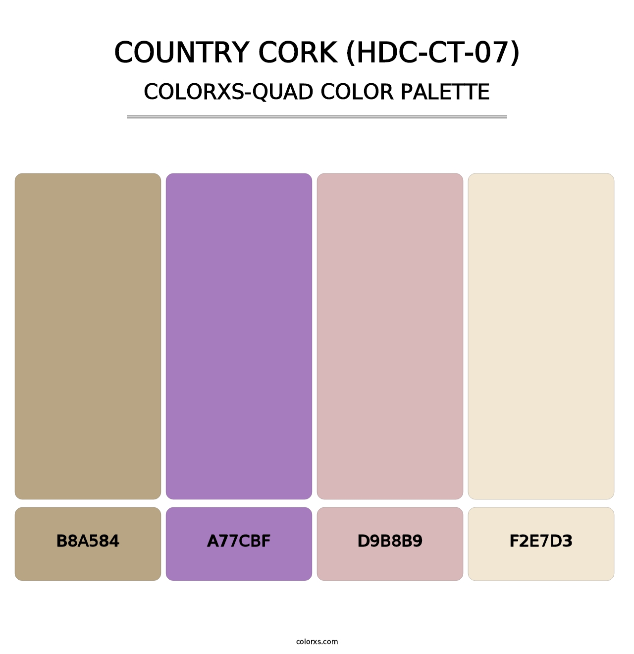 Country Cork (HDC-CT-07) - Colorxs Quad Palette