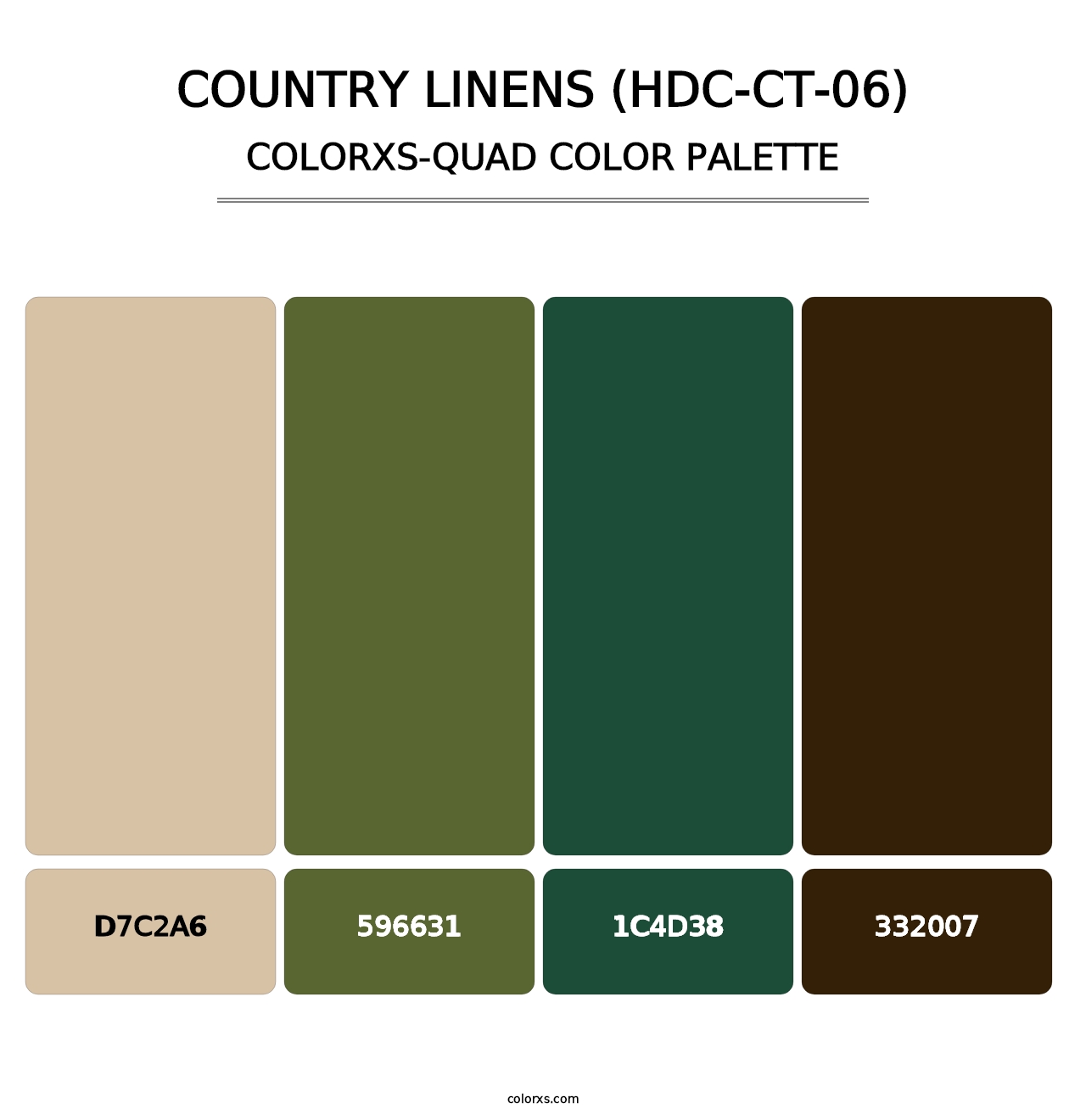 Country Linens (HDC-CT-06) - Colorxs Quad Palette