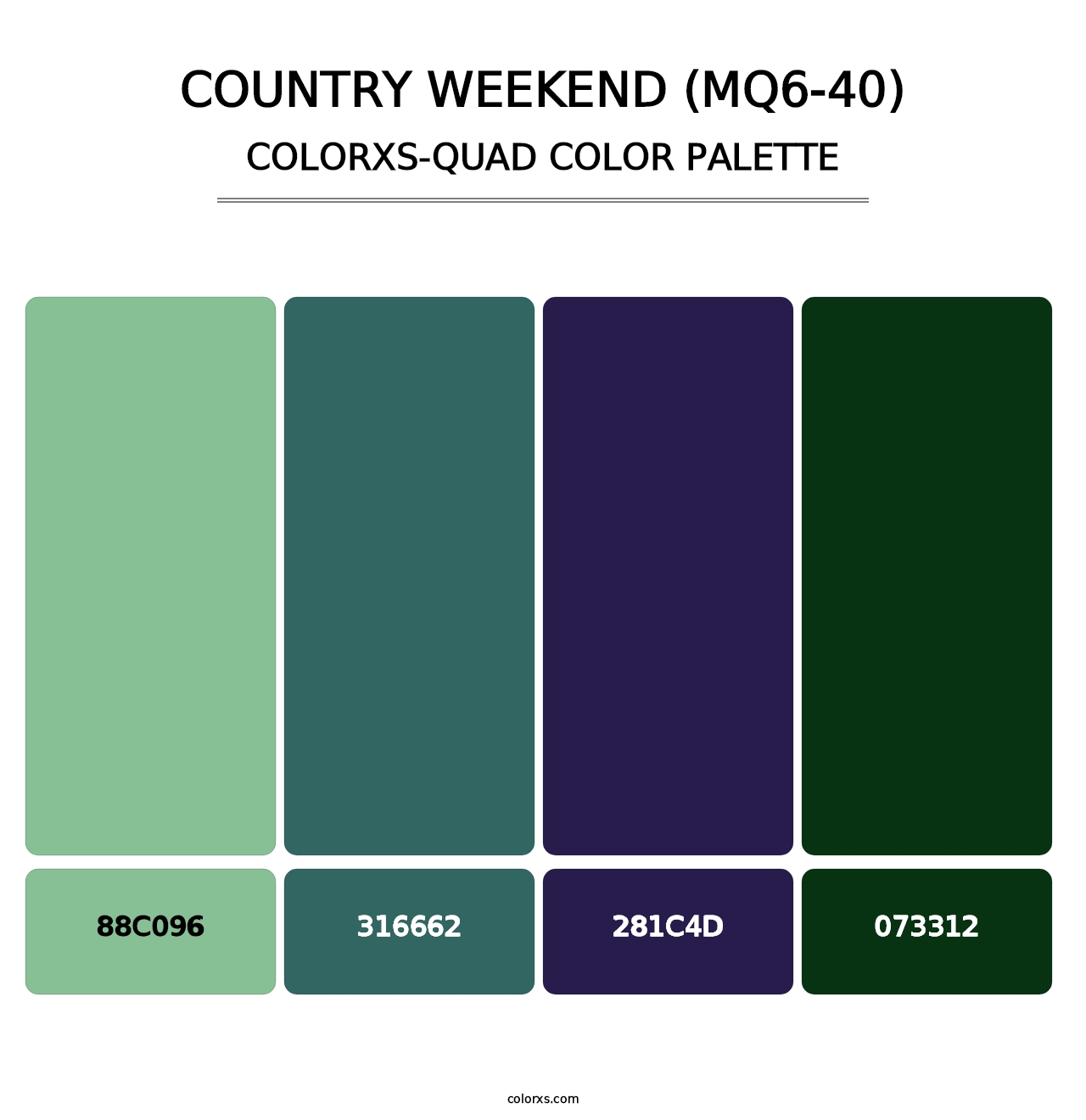 Country Weekend (MQ6-40) - Colorxs Quad Palette