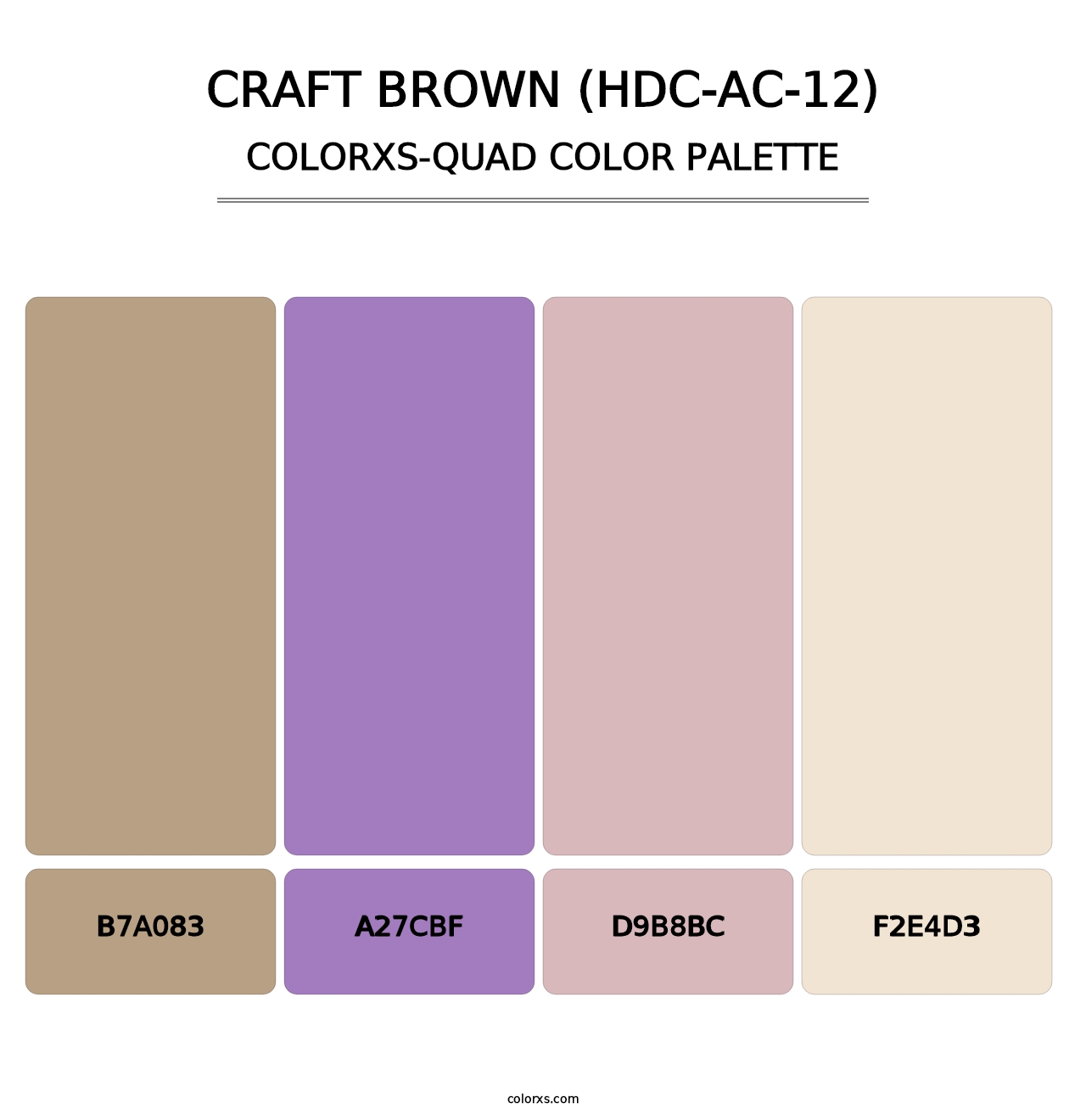 Craft Brown (HDC-AC-12) - Colorxs Quad Palette