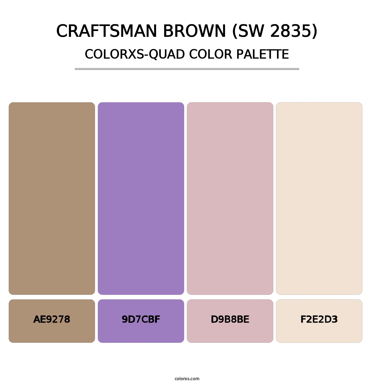 Craftsman Brown (SW 2835) - Colorxs Quad Palette