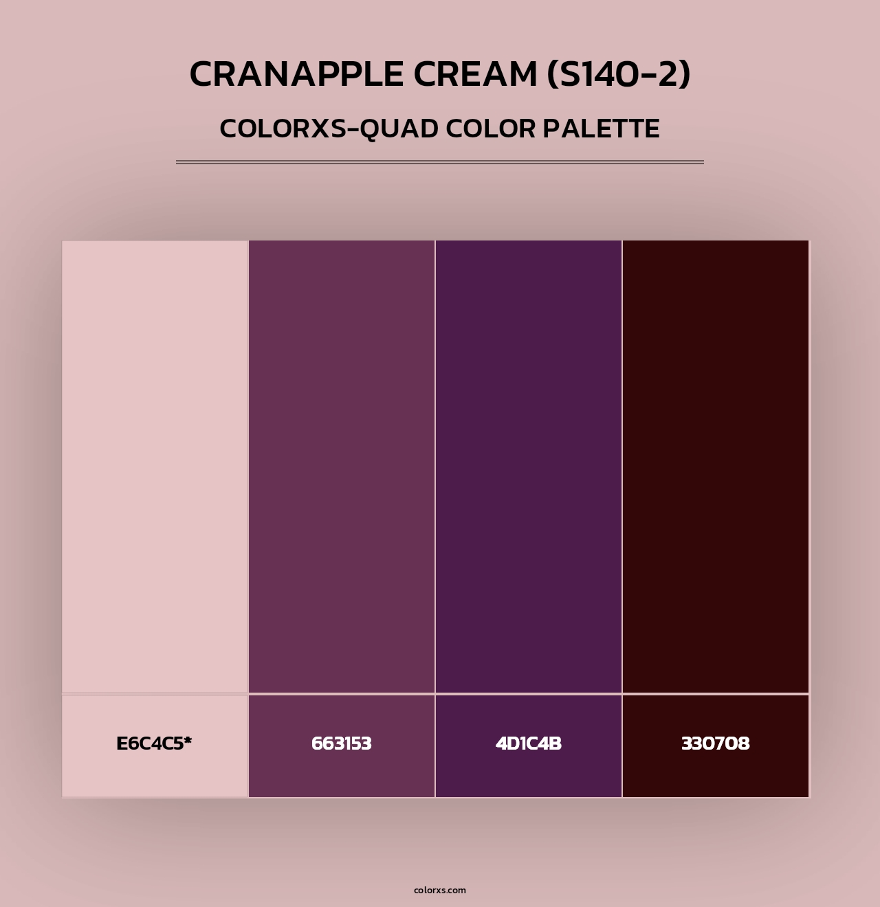 Cranapple Cream (S140-2) - Colorxs Quad Palette