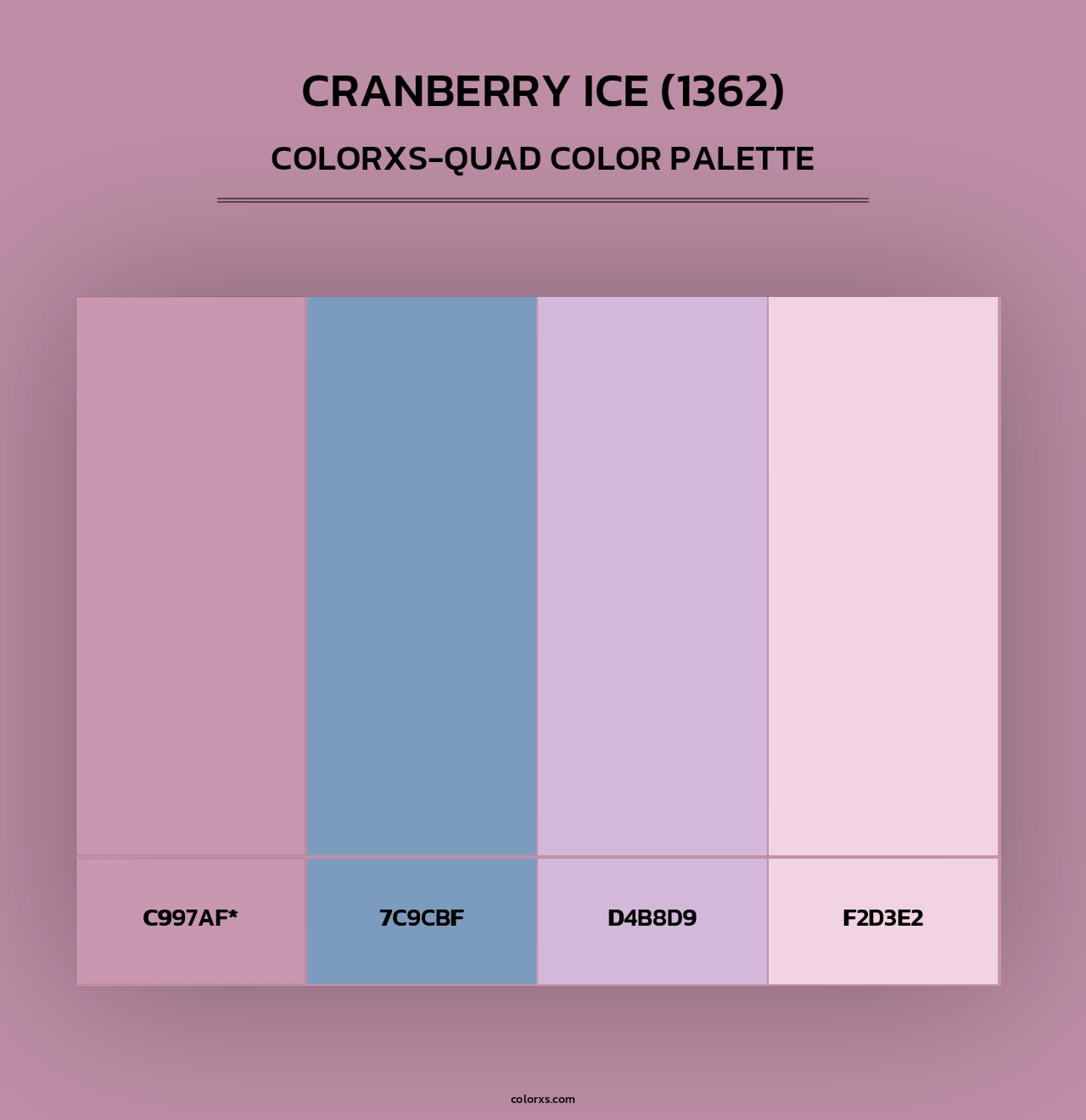 Cranberry Ice (1362) - Colorxs Quad Palette