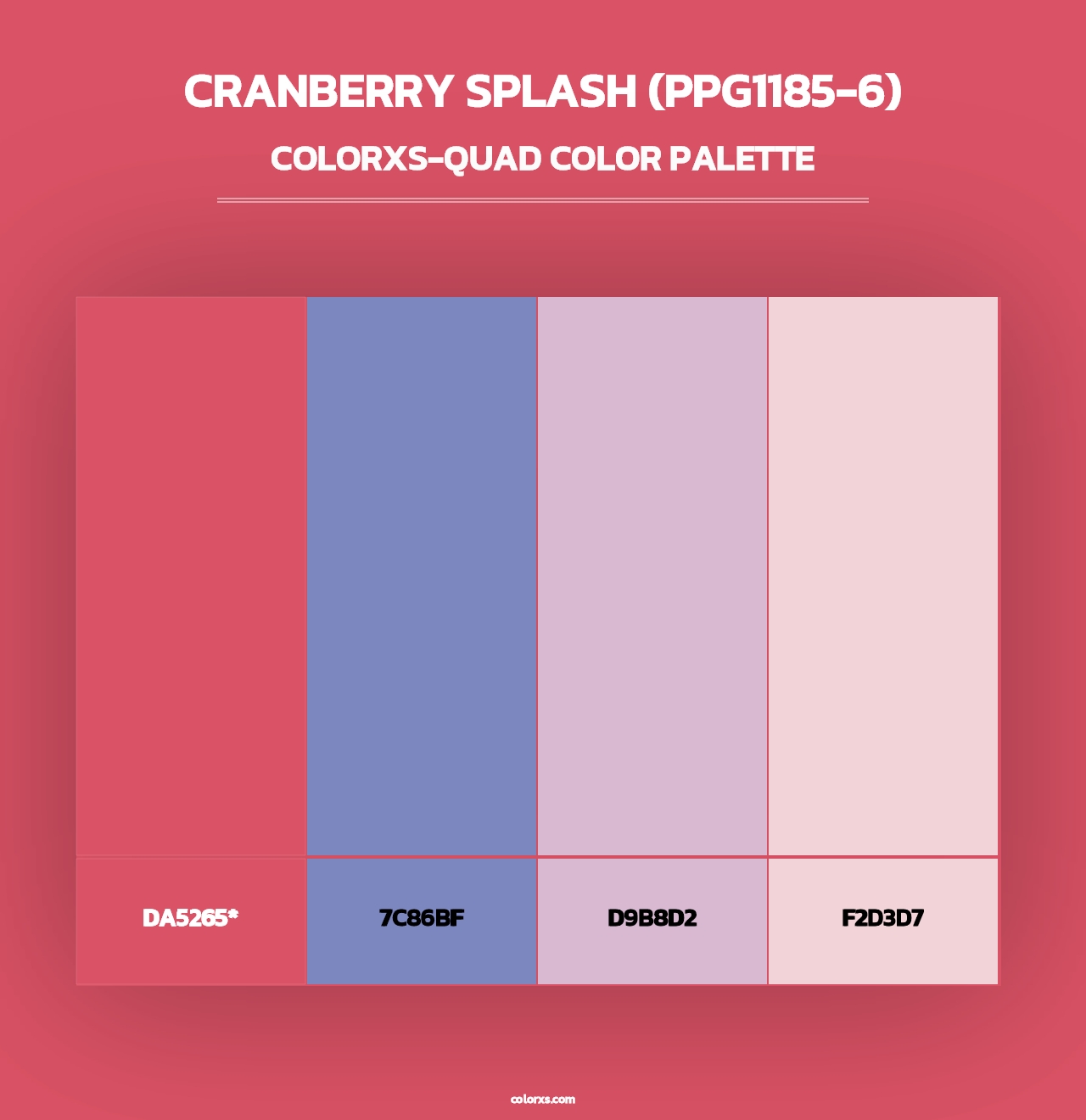 Cranberry Splash (PPG1185-6) - Colorxs Quad Palette