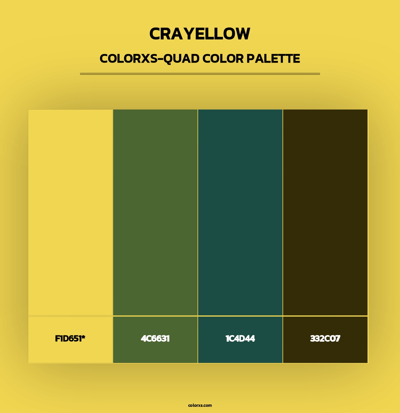 Crayellow - Colorxs Quad Palette