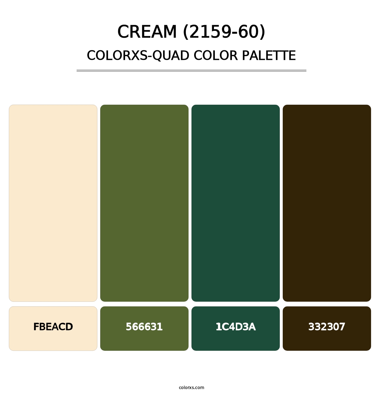 Cream (2159-60) - Colorxs Quad Palette