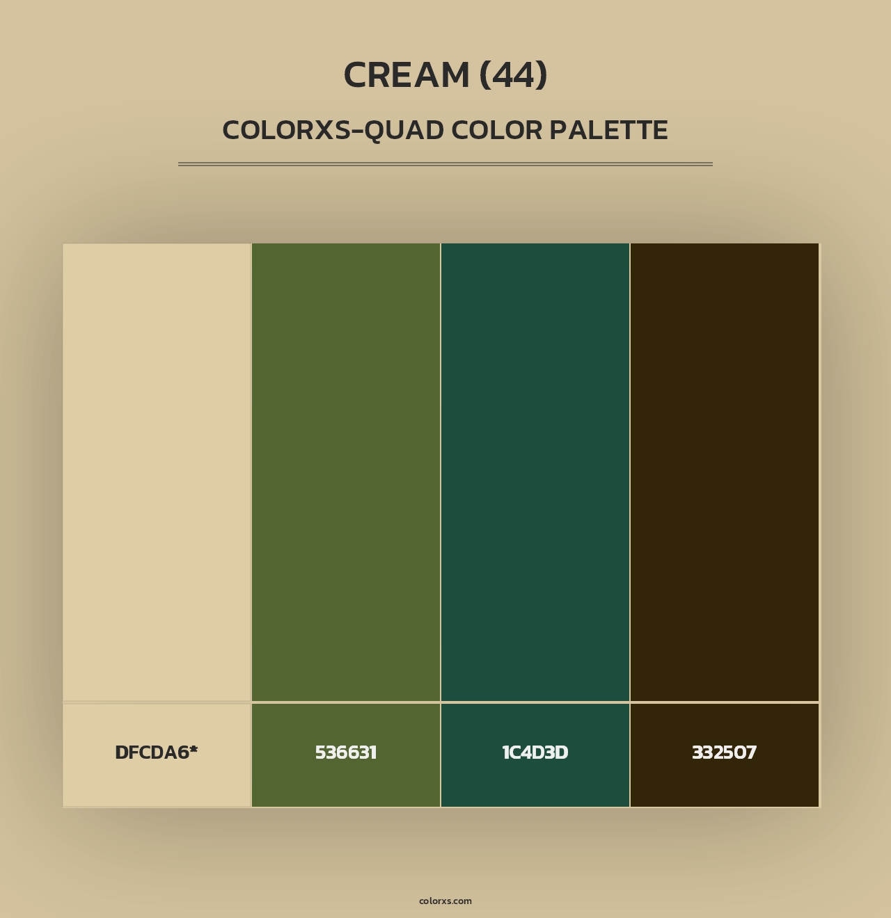 Cream (44) - Colorxs Quad Palette