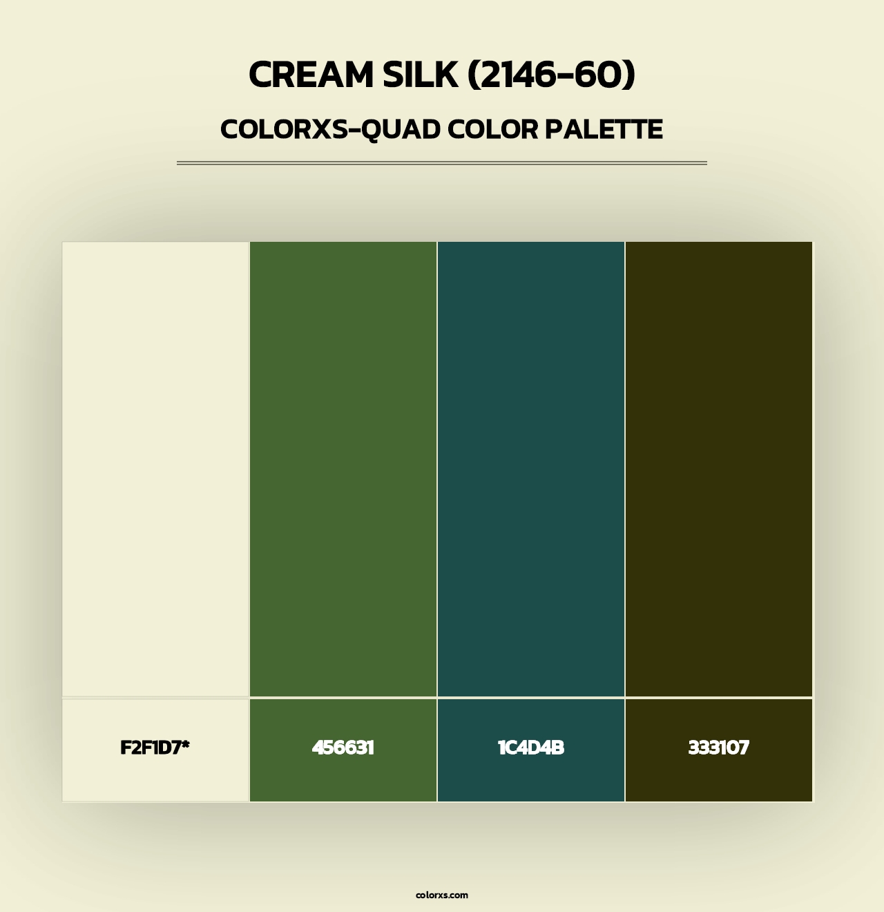 Cream Silk (2146-60) - Colorxs Quad Palette