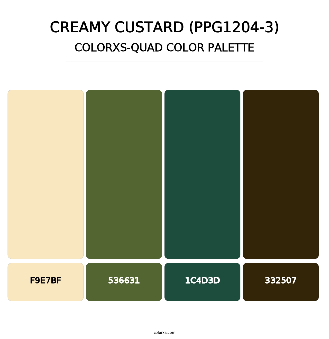 Creamy Custard (PPG1204-3) - Colorxs Quad Palette