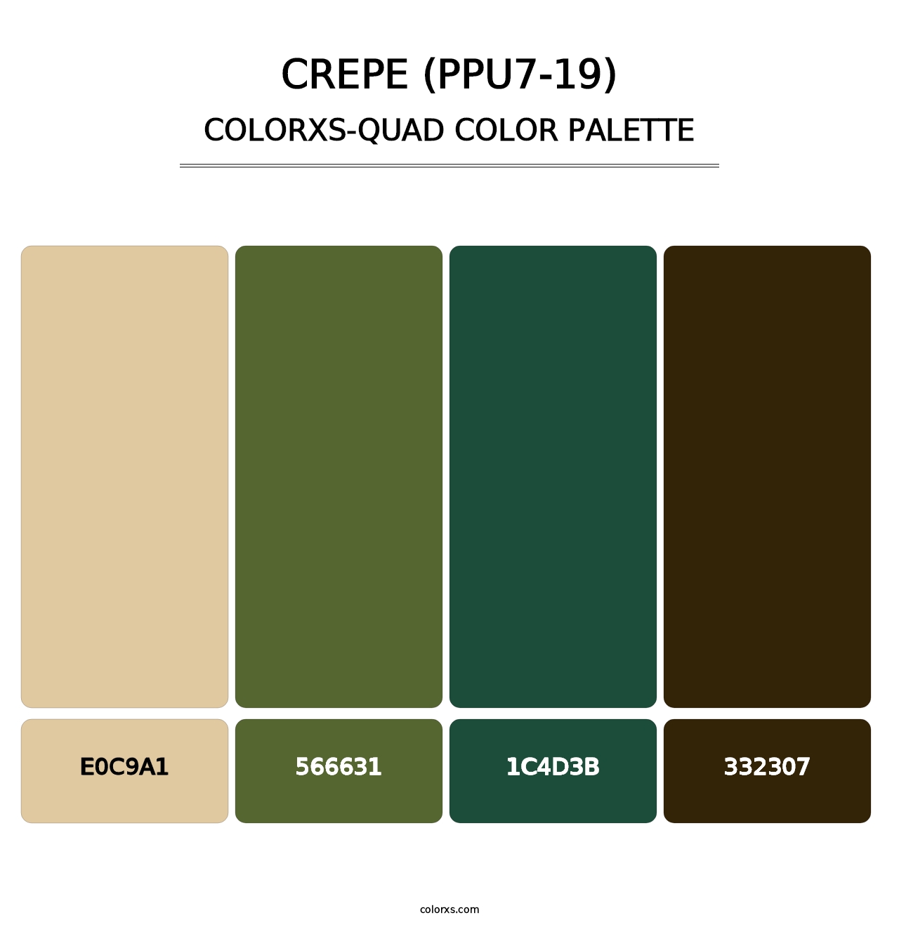 Crepe (PPU7-19) - Colorxs Quad Palette