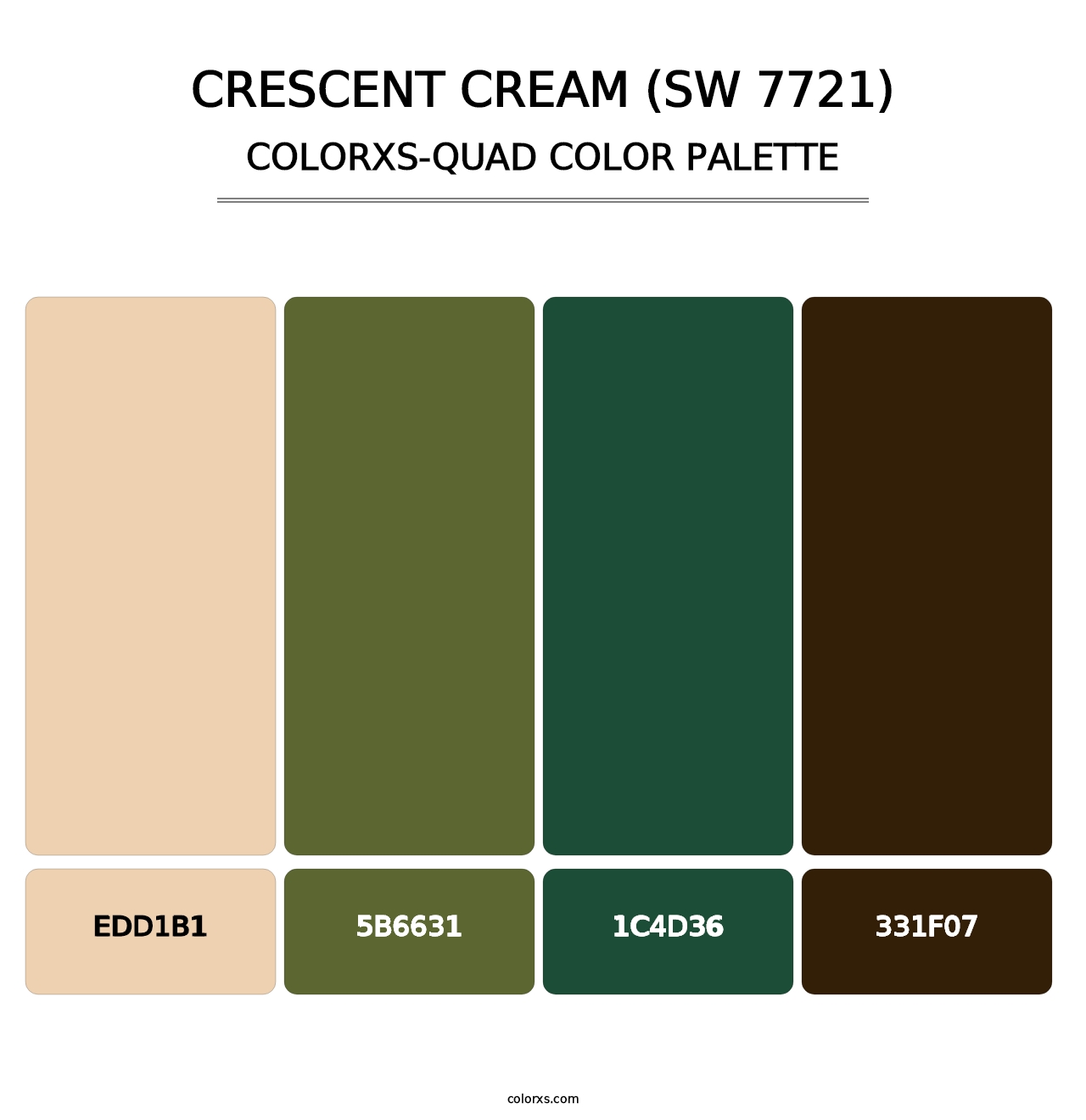 Crescent Cream (SW 7721) - Colorxs Quad Palette