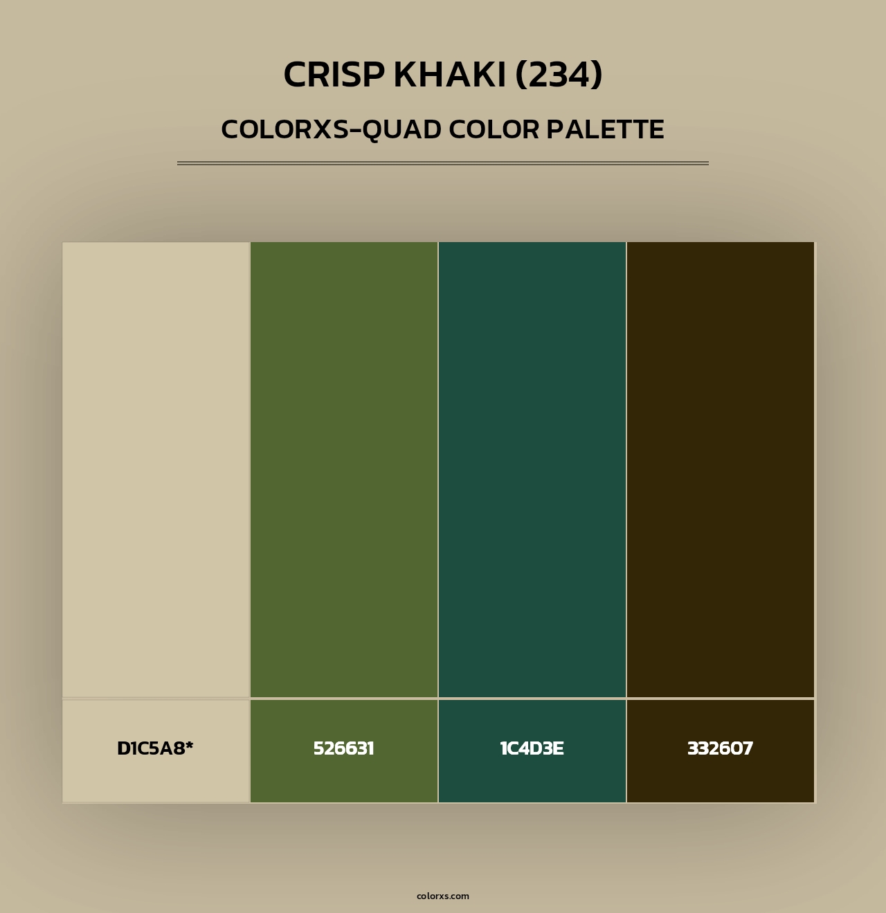 Crisp Khaki (234) - Colorxs Quad Palette