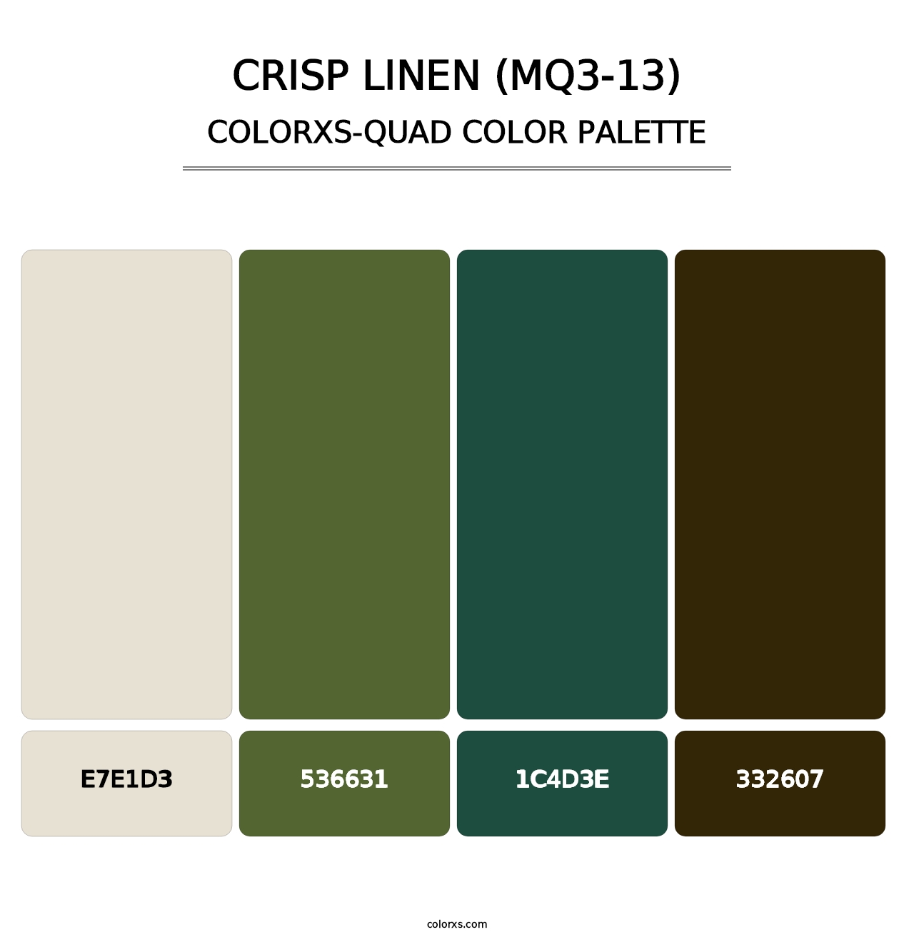 Crisp Linen (MQ3-13) - Colorxs Quad Palette